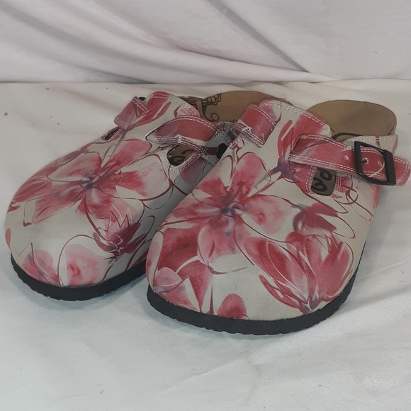 calceo Shoes Calceo Clogs Mules Man Made Floral Sz Eu 38